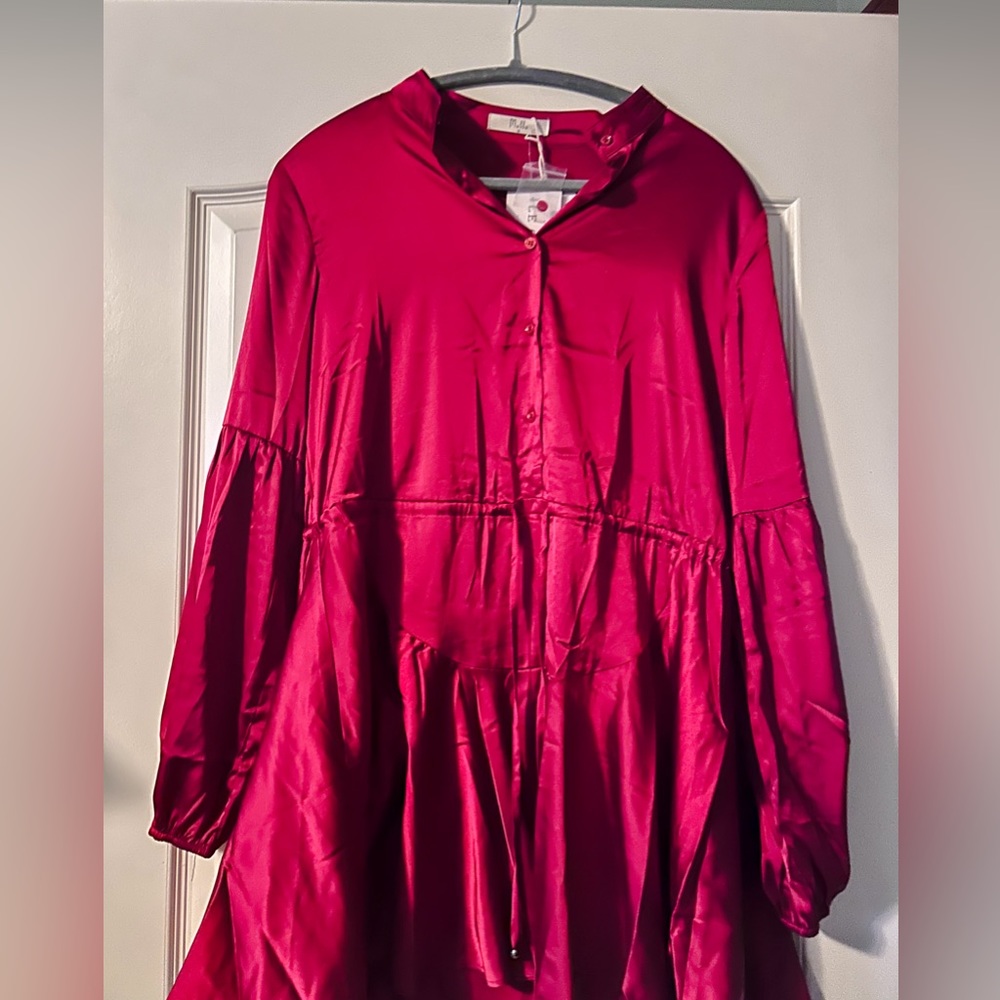 Mulla New With Tags Satin Red Dress